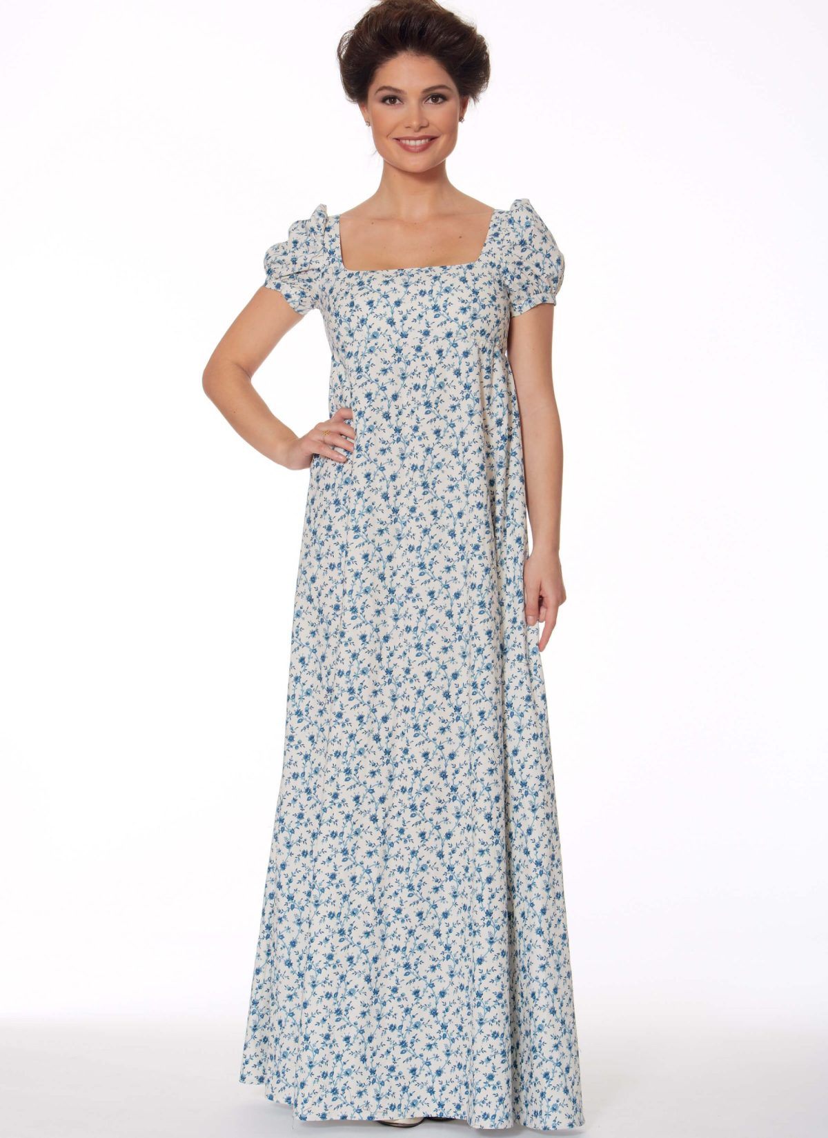 McCall's Sewing Pattern M7493 Cropped Jacket, Floor-Length Coat and A-Line, Square-Neck Dress