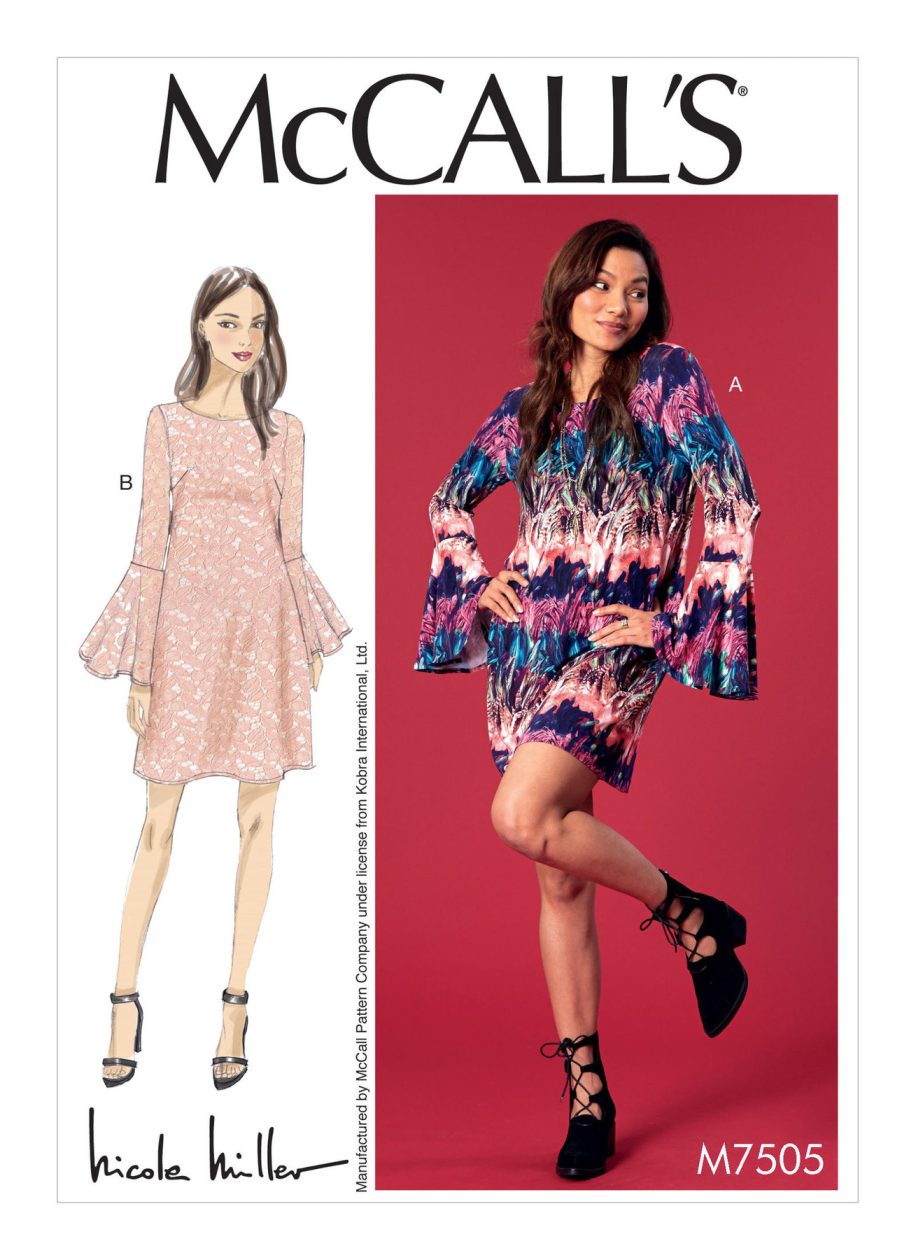 McCall's Sewing Pattern M7505 Misses' Trumpet Sleeve Dresses