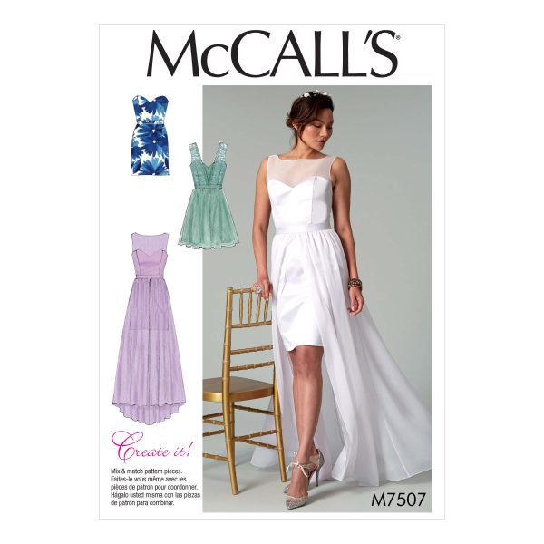McCall's Sewing Pattern M7507 Misses' Mix-and-Match Sweetheart Dresses