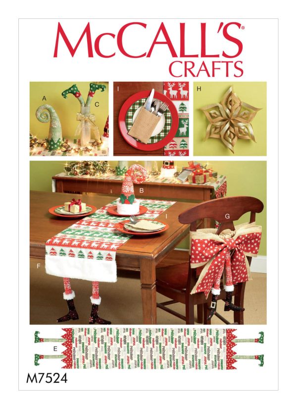 McCall's Sewing Pattern Christmas Table Runners and Decorations