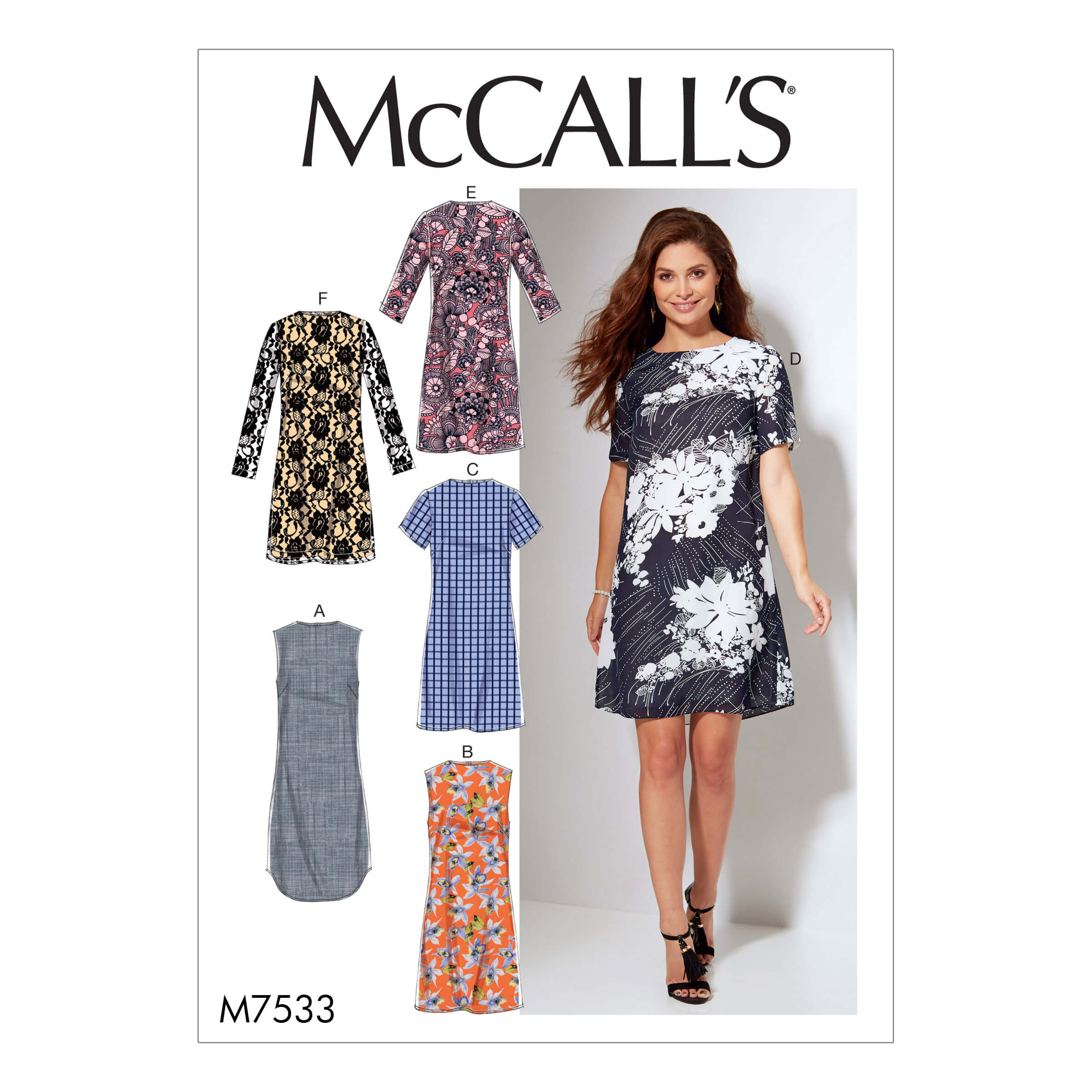 McCall's Sewing Pattern M7533 Misses'/Women's Fitted, Sheath Shift