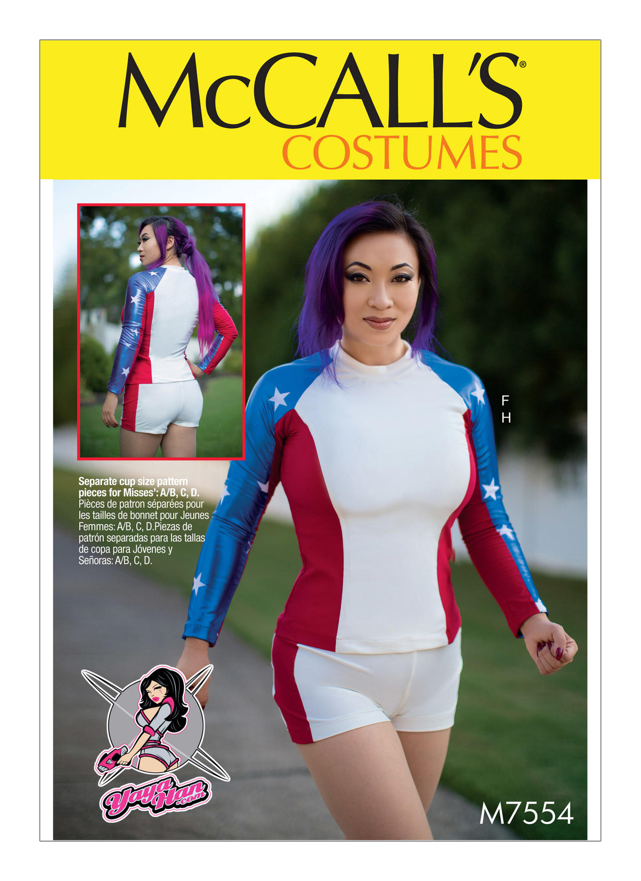 McCall’s Sewing Pattern M7554 Paneled, Raglan-Sleeve Tops, Stirrup Leggings, and Shorts