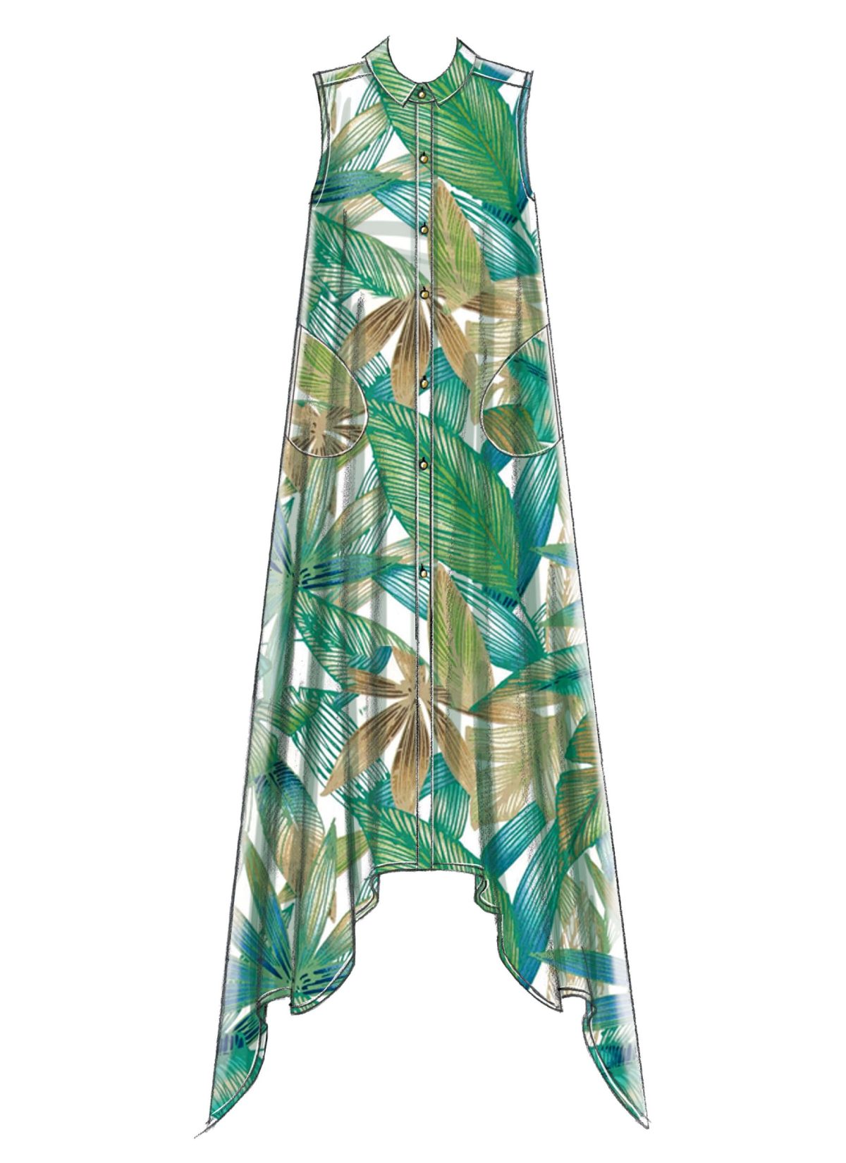 McCall's Sewing Pattern M7565 Misses' Shirtdresses with Sleeve Options, and Belt