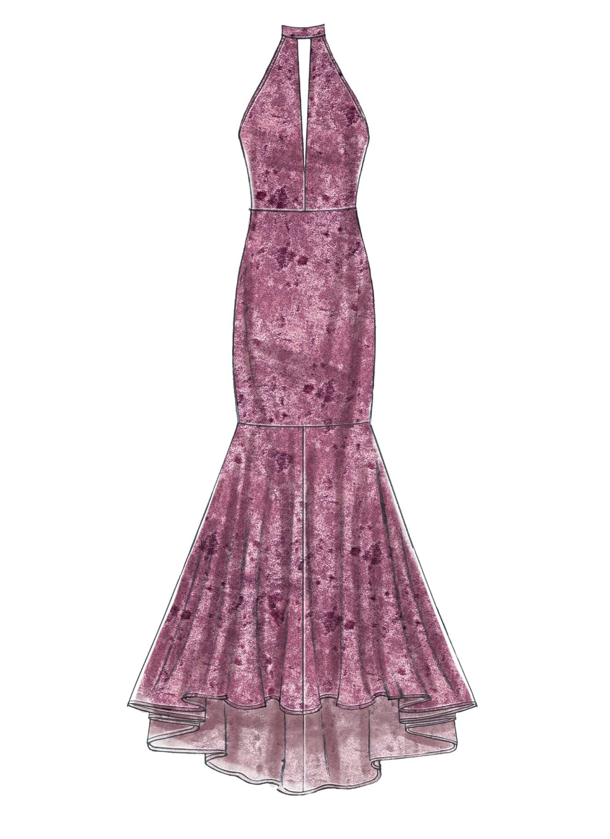 McCall's Sewing Pattern M7569 Misses' Column and Mermaid-Style Dresses with Bodice and Sleeve Variations