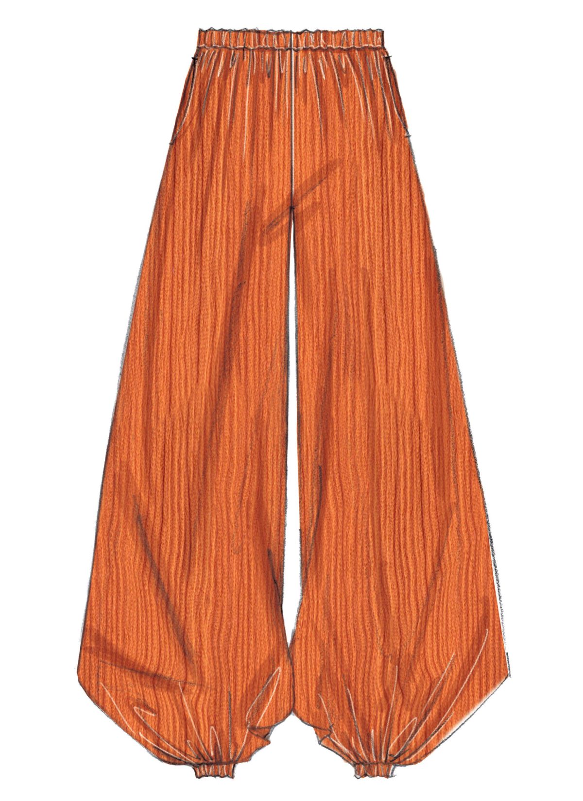 McCall's Sewing Pattern M7576 Misses' Elastic-Waist Loose Pants