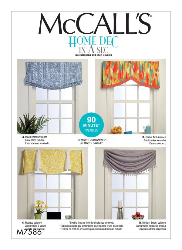 McCall's Sewing Pattern M7586 Window Valances