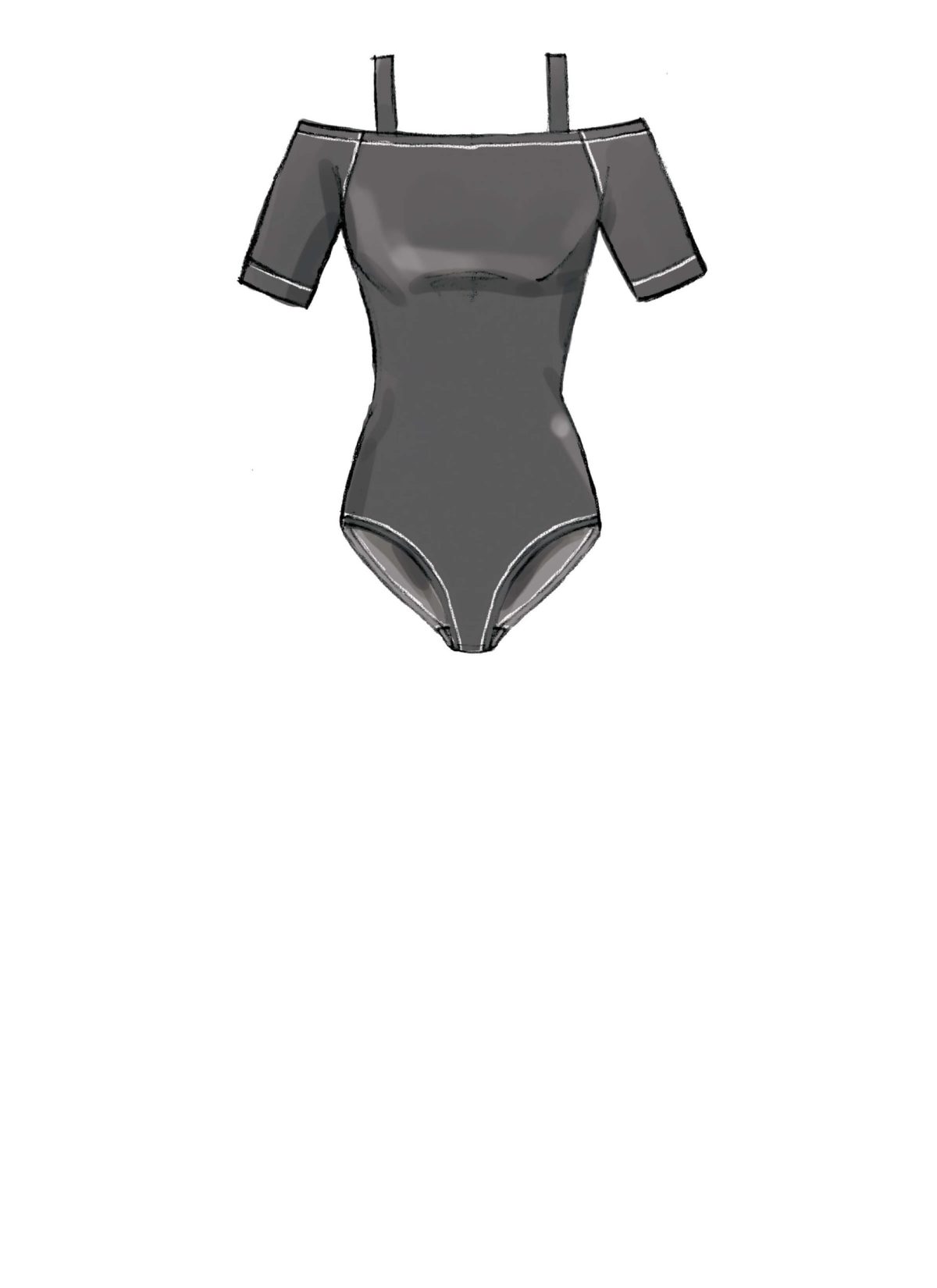 McCall's Sewing Pattern M7606 Misses' Off-the-Shoulder Bodysuits and Wrap Skirts with Side Tie