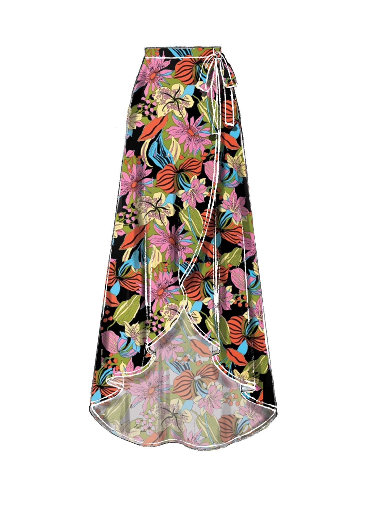 McCall's Sewing Pattern M7606 Misses' Off-the-Shoulder Bodysuits and Wrap Skirts with Side Tie