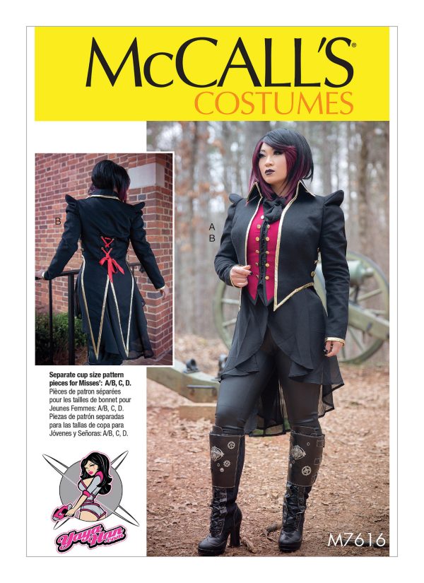 McCall's Sewing Pattern M7616 Misses' Lined Vest and Jacket Costume with Shaped Front and Back Hems