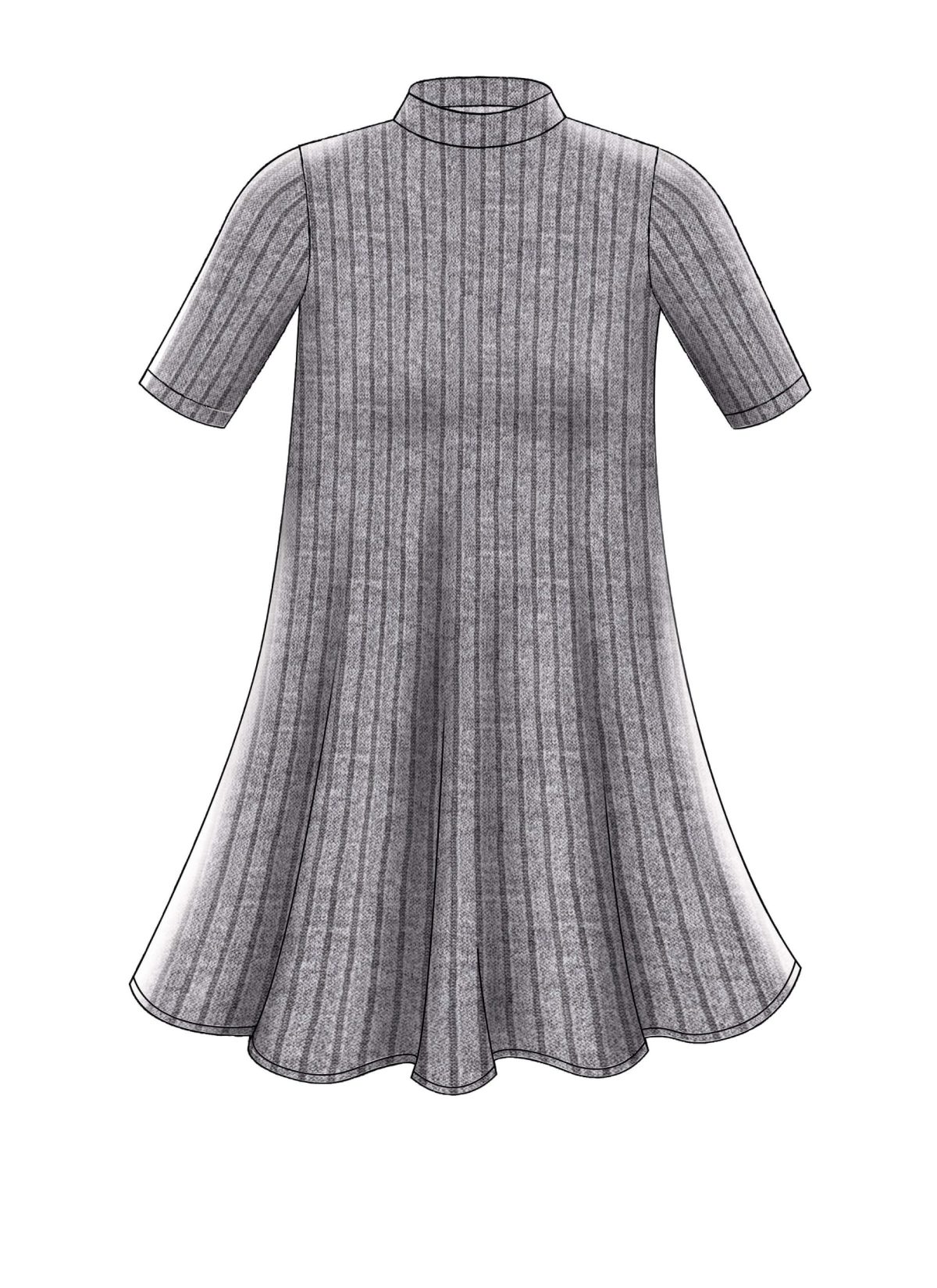 McCall's Sewing Pattern M7622 Misses' Knit Swing Dresses with Neckline and Sleeve Variations