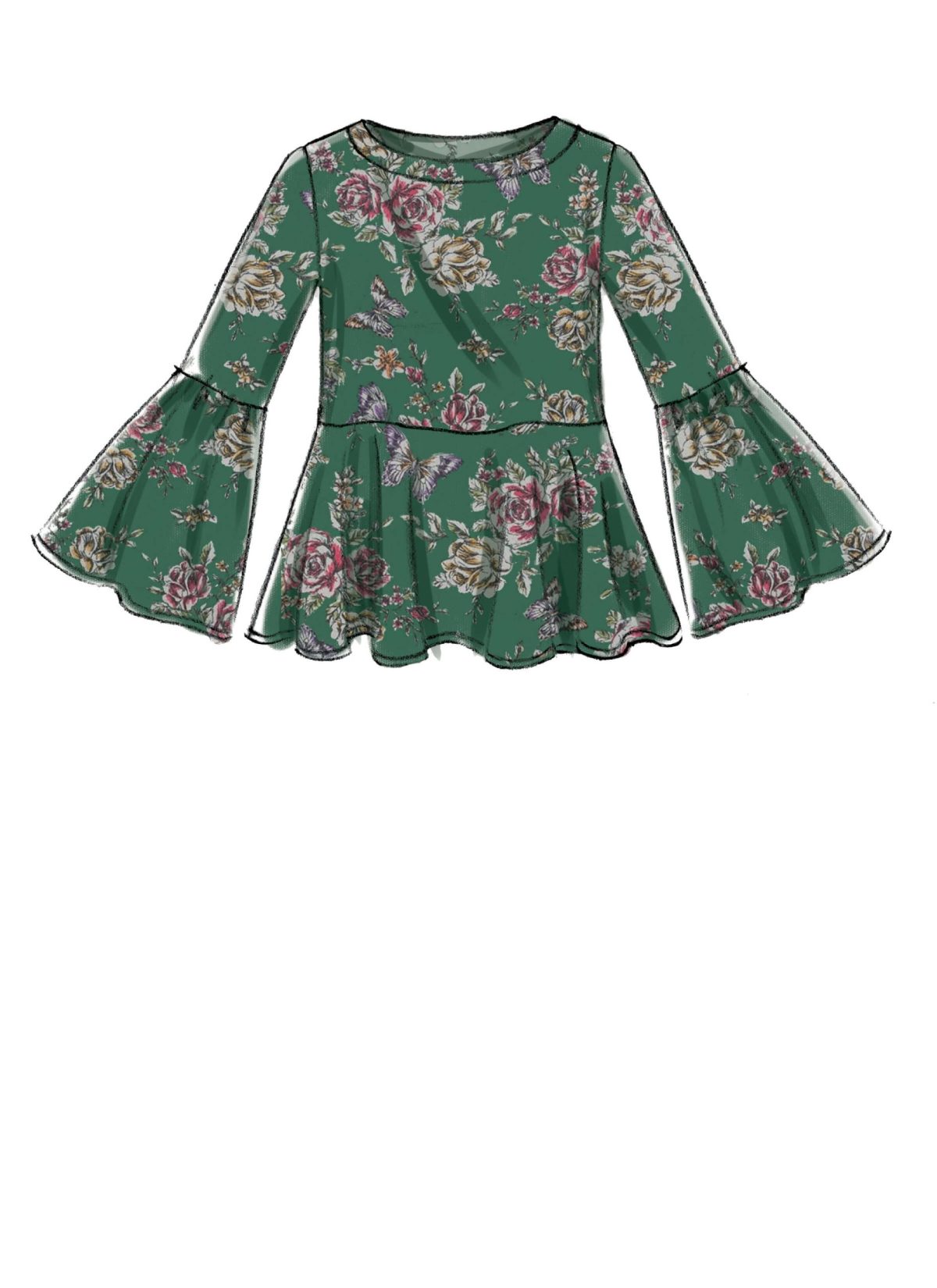 McCall's Sewing Pattern M7630 Misses' Tops with Sleeve and Hem Variations