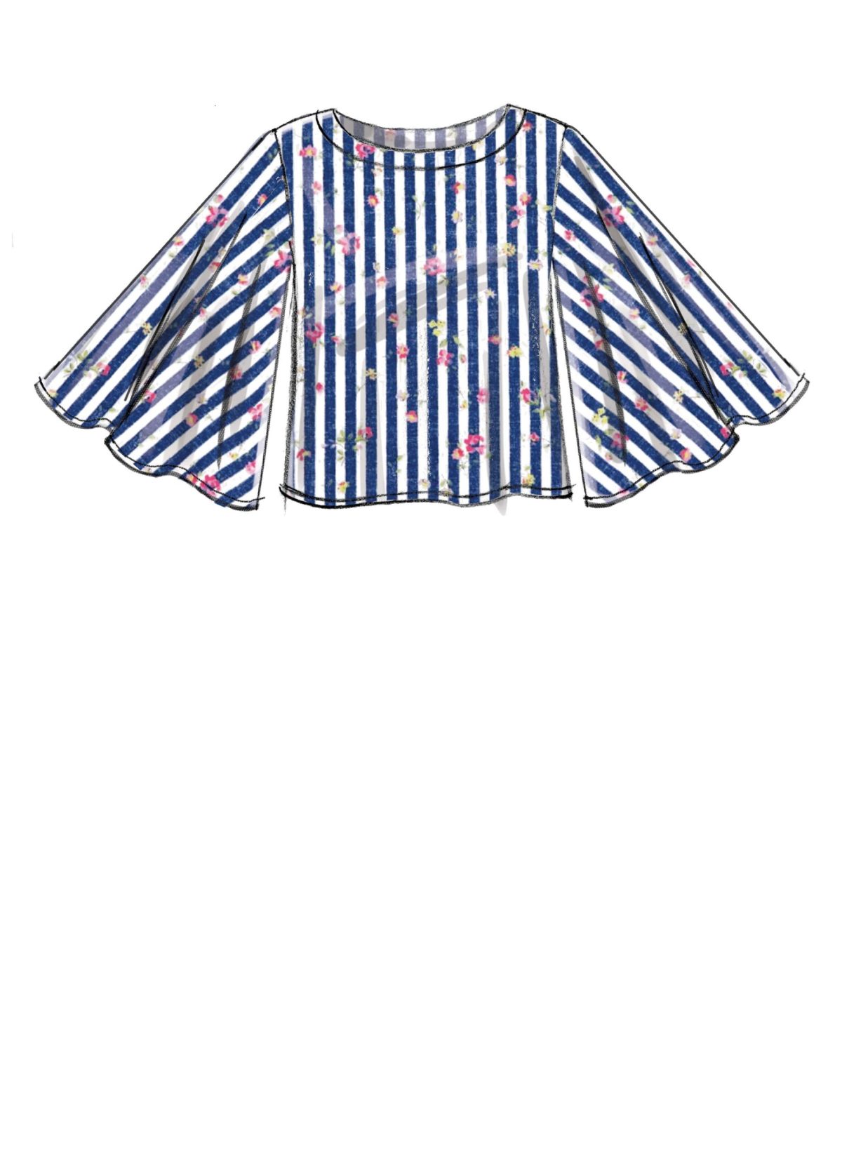 McCall's Sewing Pattern M7630 Misses' Tops with Sleeve and Hem Variations