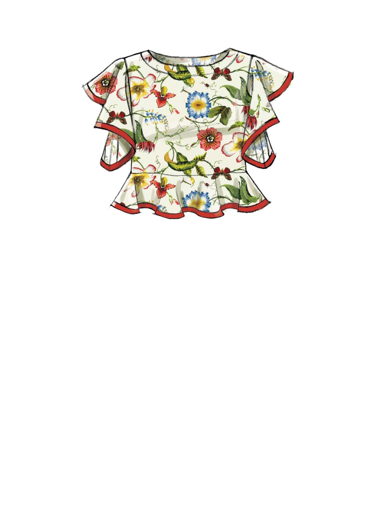 McCall's Sewing Pattern M7630 Misses' Tops with Sleeve and Hem Variations