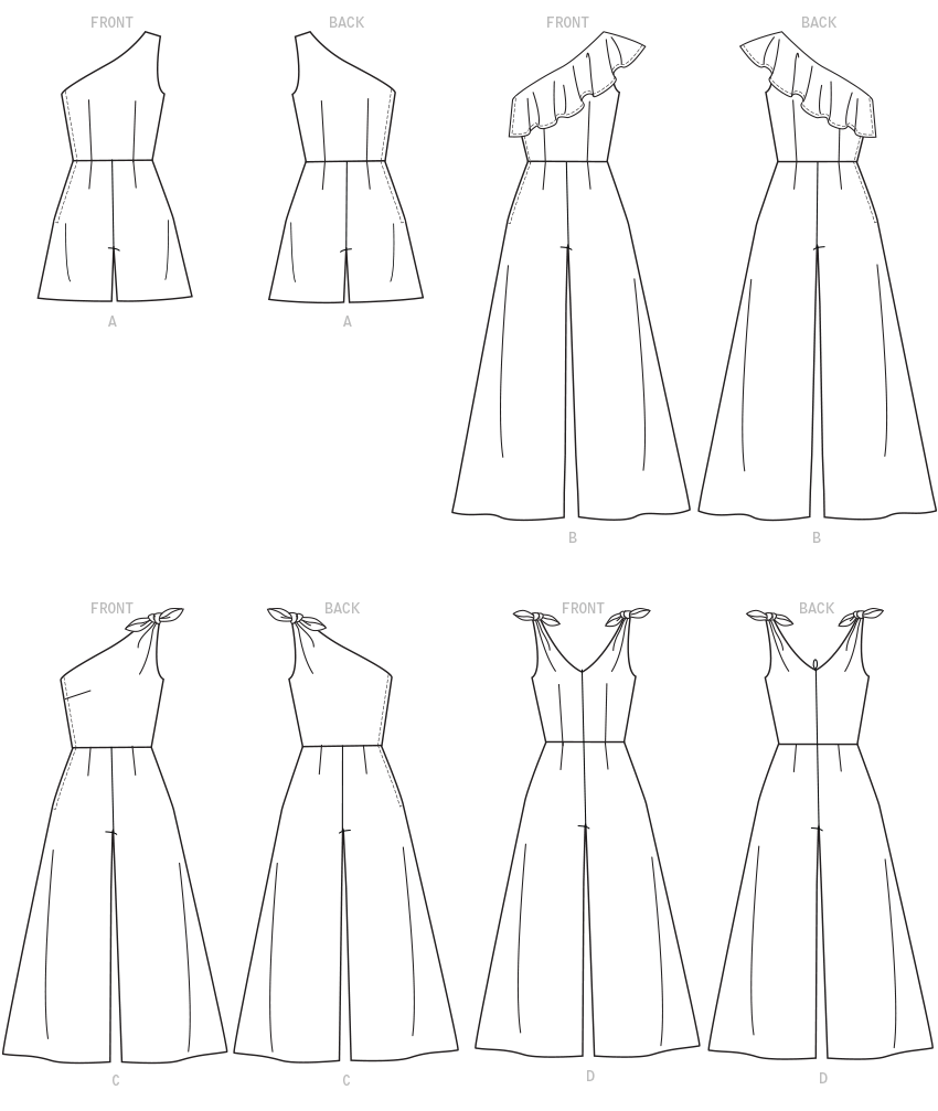 McCall’s Sewing Pattern M7632 Misses’ Romper and Jumpsuits with Bodice ...