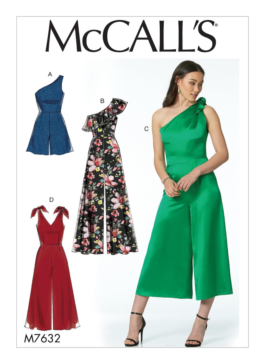 McCall's Sewing Pattern M7632 Misses' Romper and Jumpsuits with Bodice Options