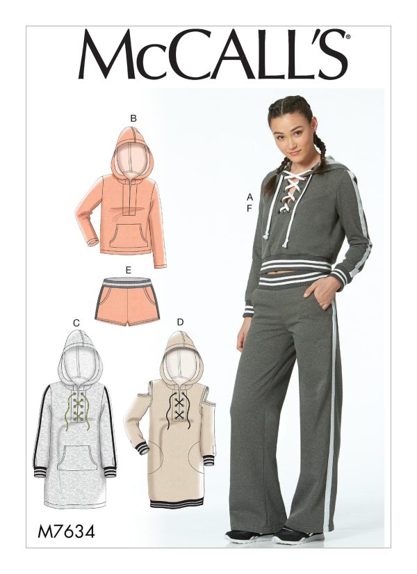 McCall's Sewing Pattern M7634 Misses' Knit Tops, Dresses, Shorts, and Trousers