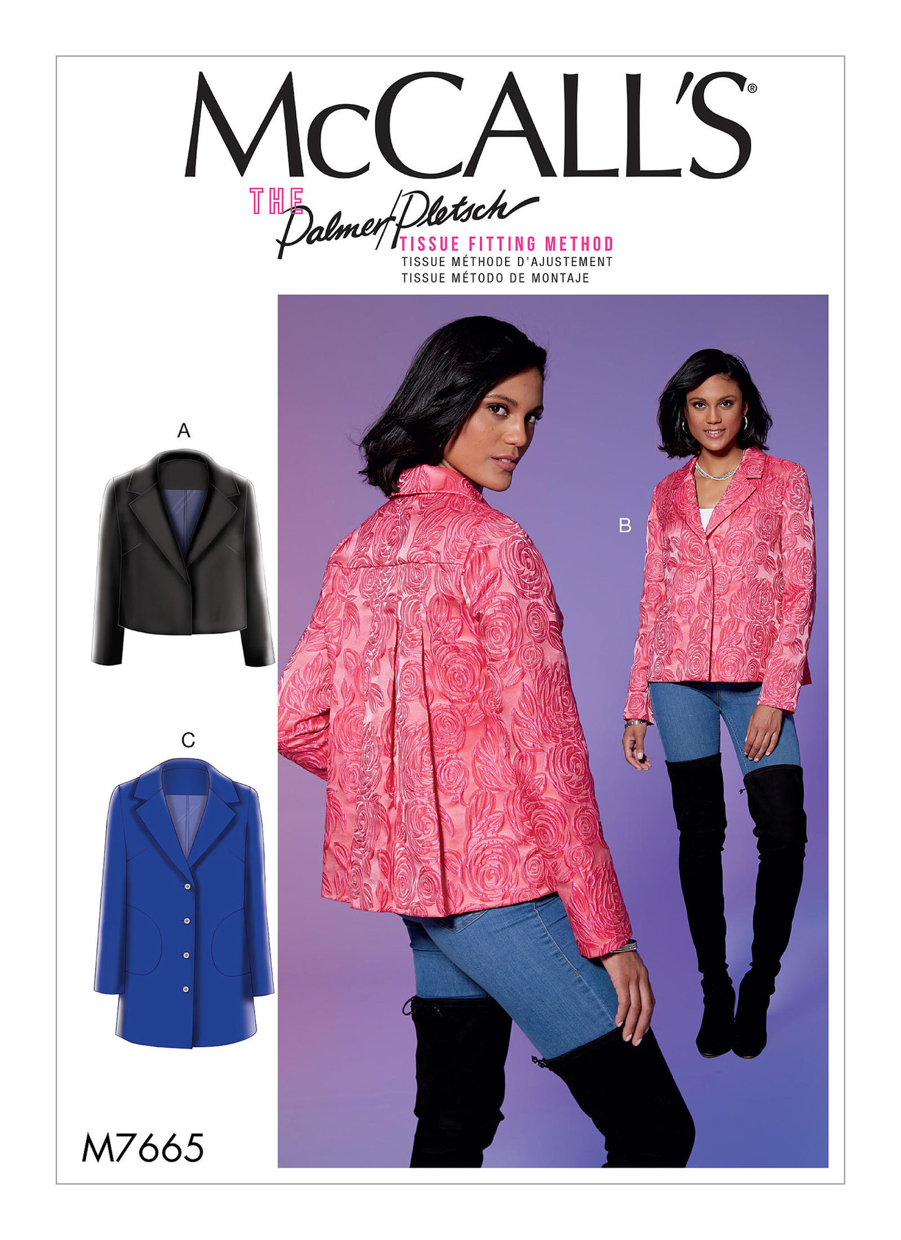 McCall’s Sewing Pattern M7665 Misses’ Jackets with Yoke and Back Pleats