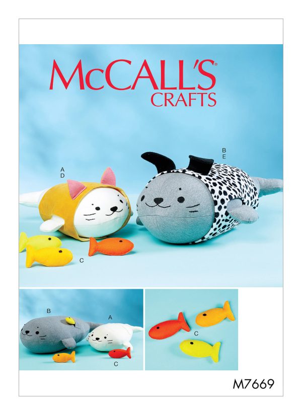McCall's Sewing Pattern M7669 Soft Toys Cat and Dog Outfits