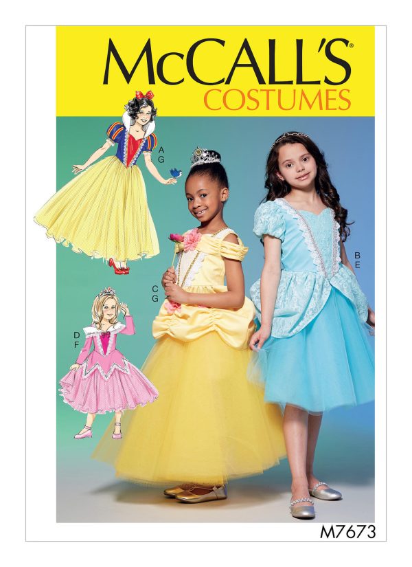 McCall's Sewing Pattern M7673 Child/Girls' Princess Costumes