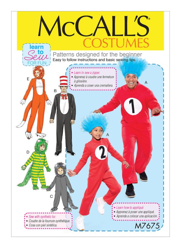 McCall's Sewing Pattern M7675 Adult/Child/Boy's/Girl's Costumes