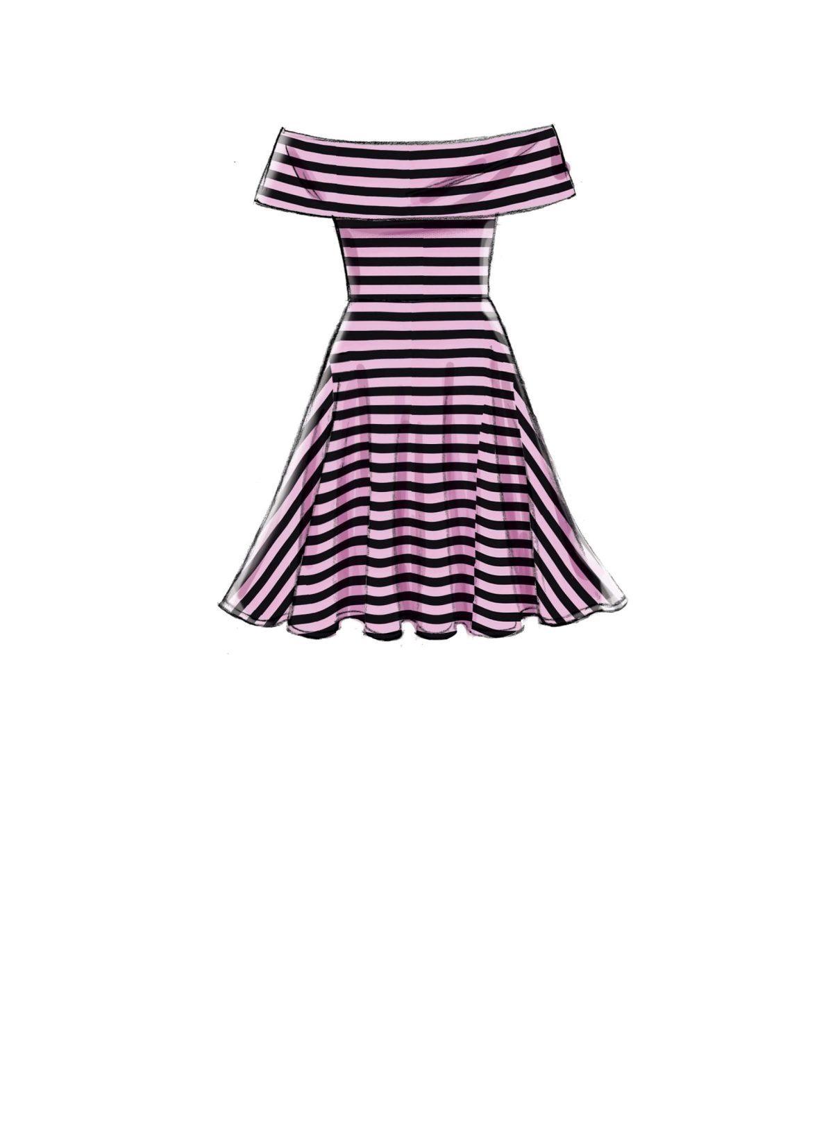 McCall's Sewing Pattern M7683 Misses'/Miss Petite Dresses with Shoulder and Skirt Variations