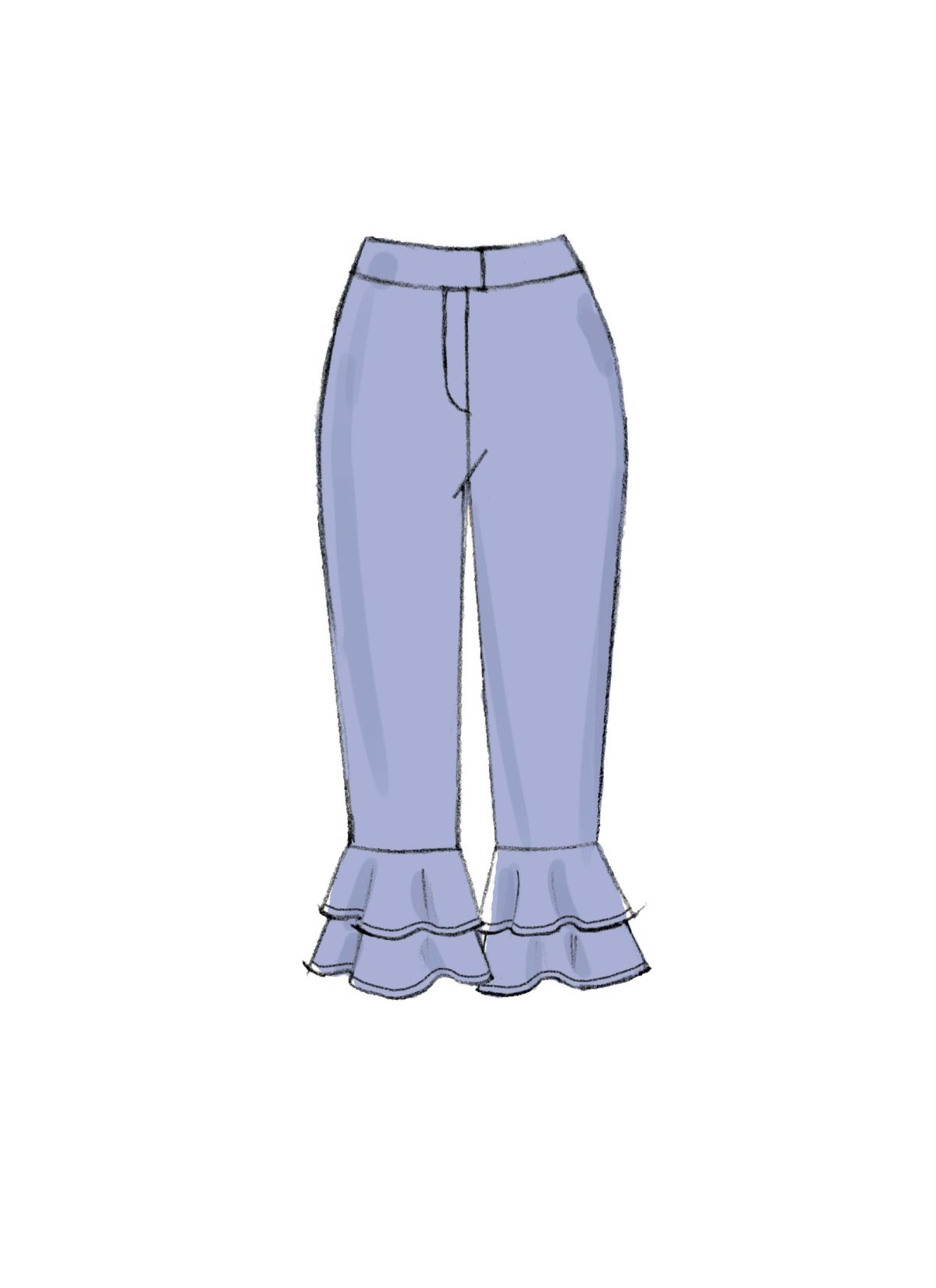 McCall's Sewing Pattern M7690 Misses' Pants With Flounce Variations and Sash