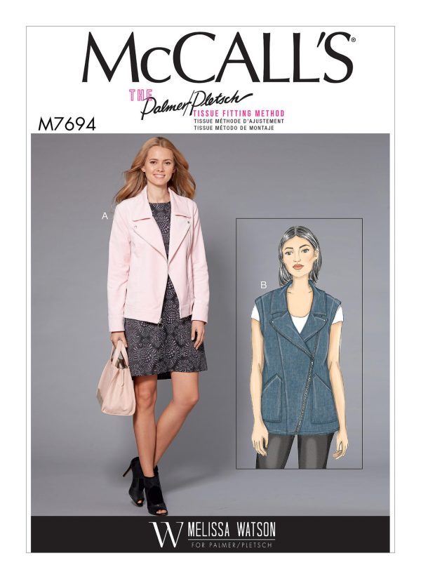 McCall's Sewing Pattern M7694 Misses' Moto-Style Jacket and Vest