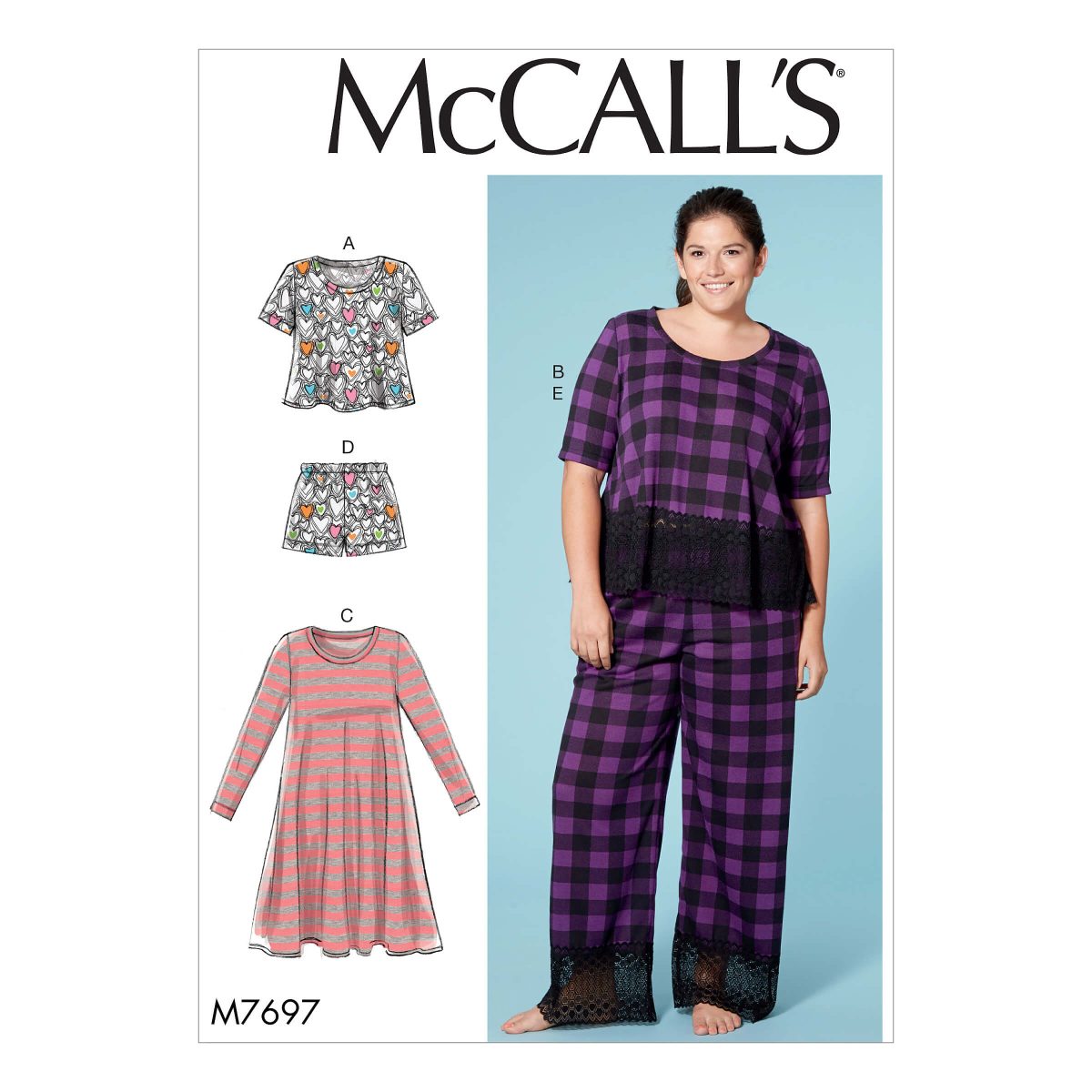 McCall's Sewing Pattern M7697 Misses'/Women's Lounge Tops, Dress, Shorts and Pants
