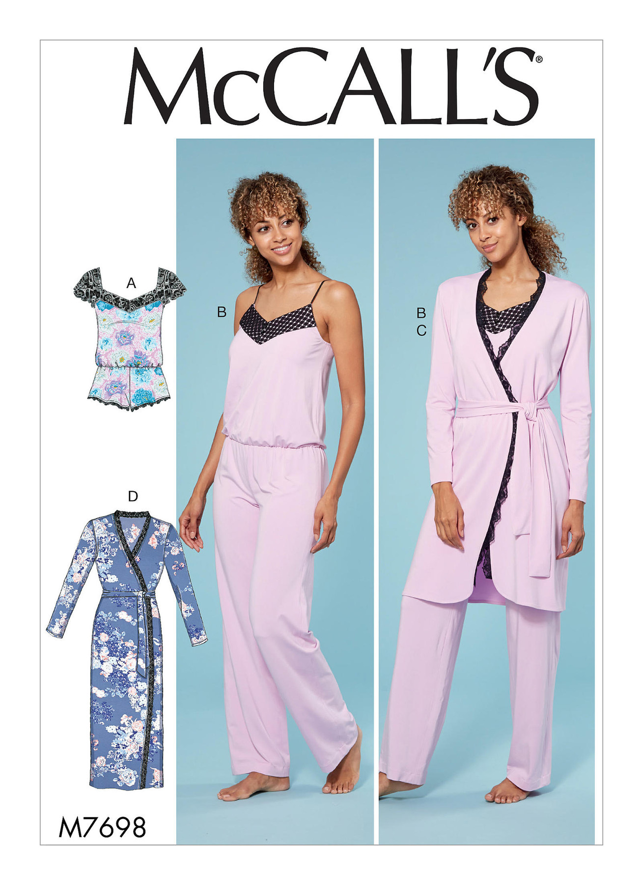 McCall’s Sewing Pattern M7698 Misses’ Lounge Romper, Jumpsuit, Robes and Belt