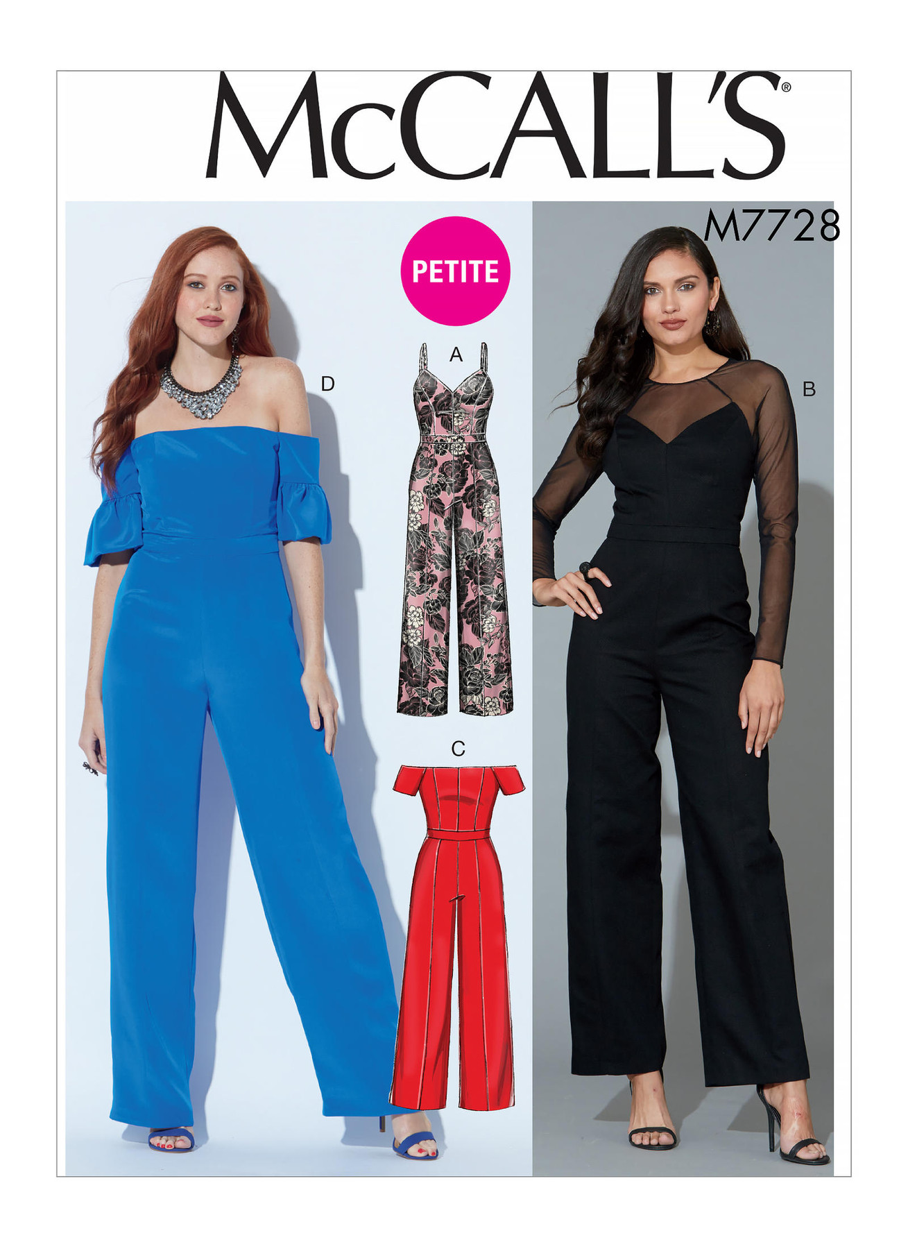 McCall’s Sewing Pattern M7728 Misses’/Miss Petite Jumpsuits