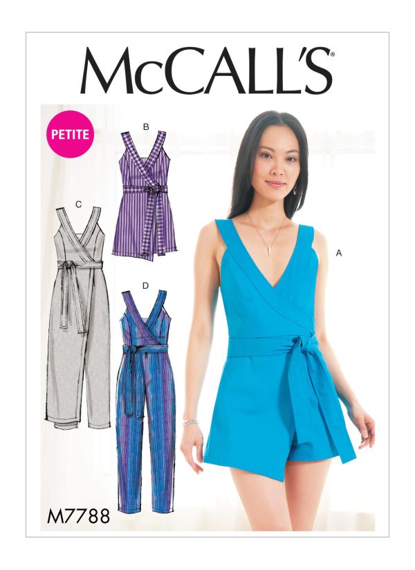 McCall's Sewing Pattern M7788 Misses'/Miss Petite Romper and Jumpsuit