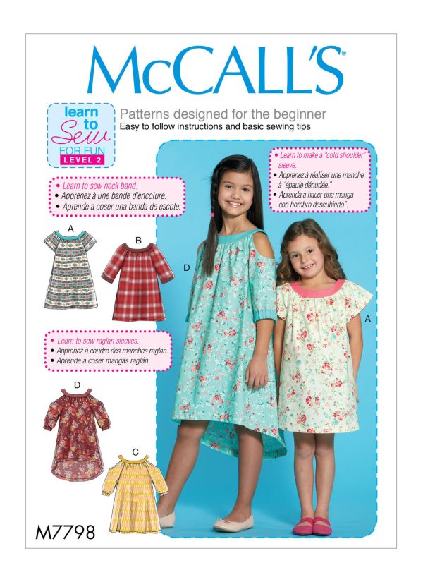 McCall's Sewing Pattern M7798 Children's/Girls' DressesM7798McCall's Sewing Pattern M7798 Children's/Girls' Dresses