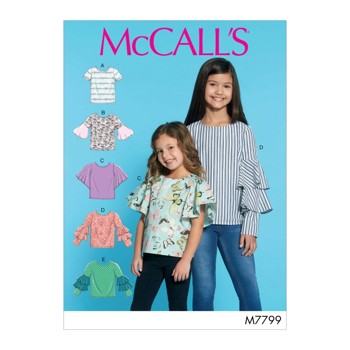 McCall's Sewing Pattern M7799 Children's/Girls' Tops