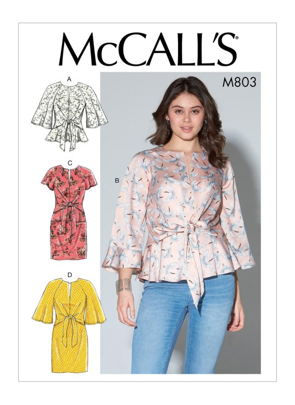 McCall's Sewing Pattern M7803 Misses' Tops and Dresses