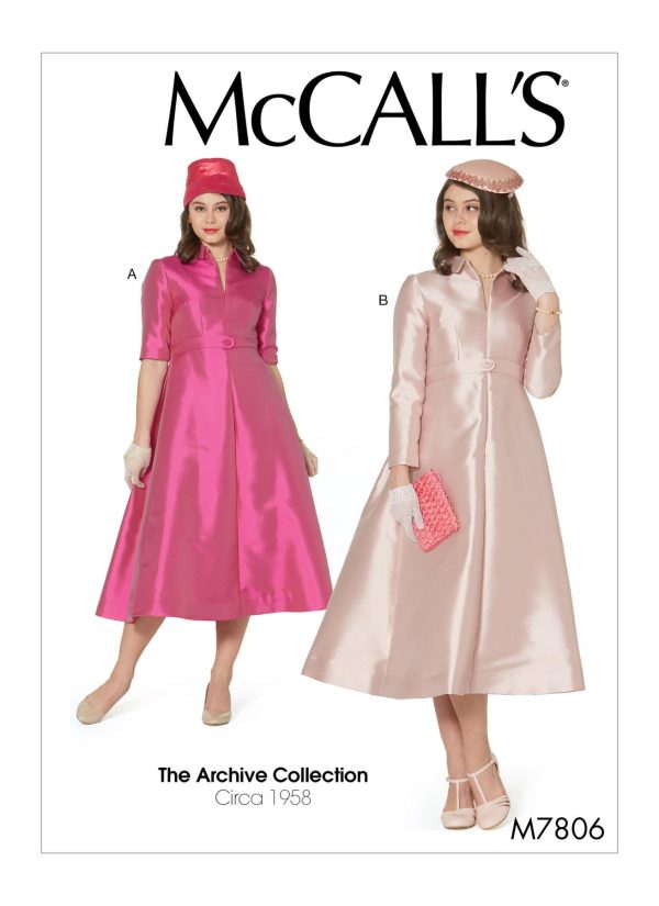 McCall's Sewing Pattern M7806 1950s Misses' Dresses
