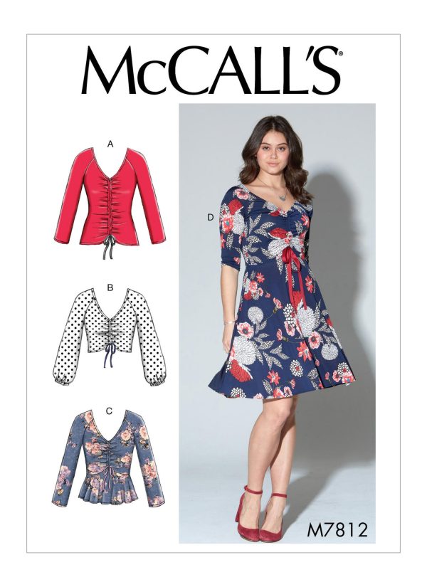 McCall's Sewing Pattern M7812 Misses' Tops and Dress