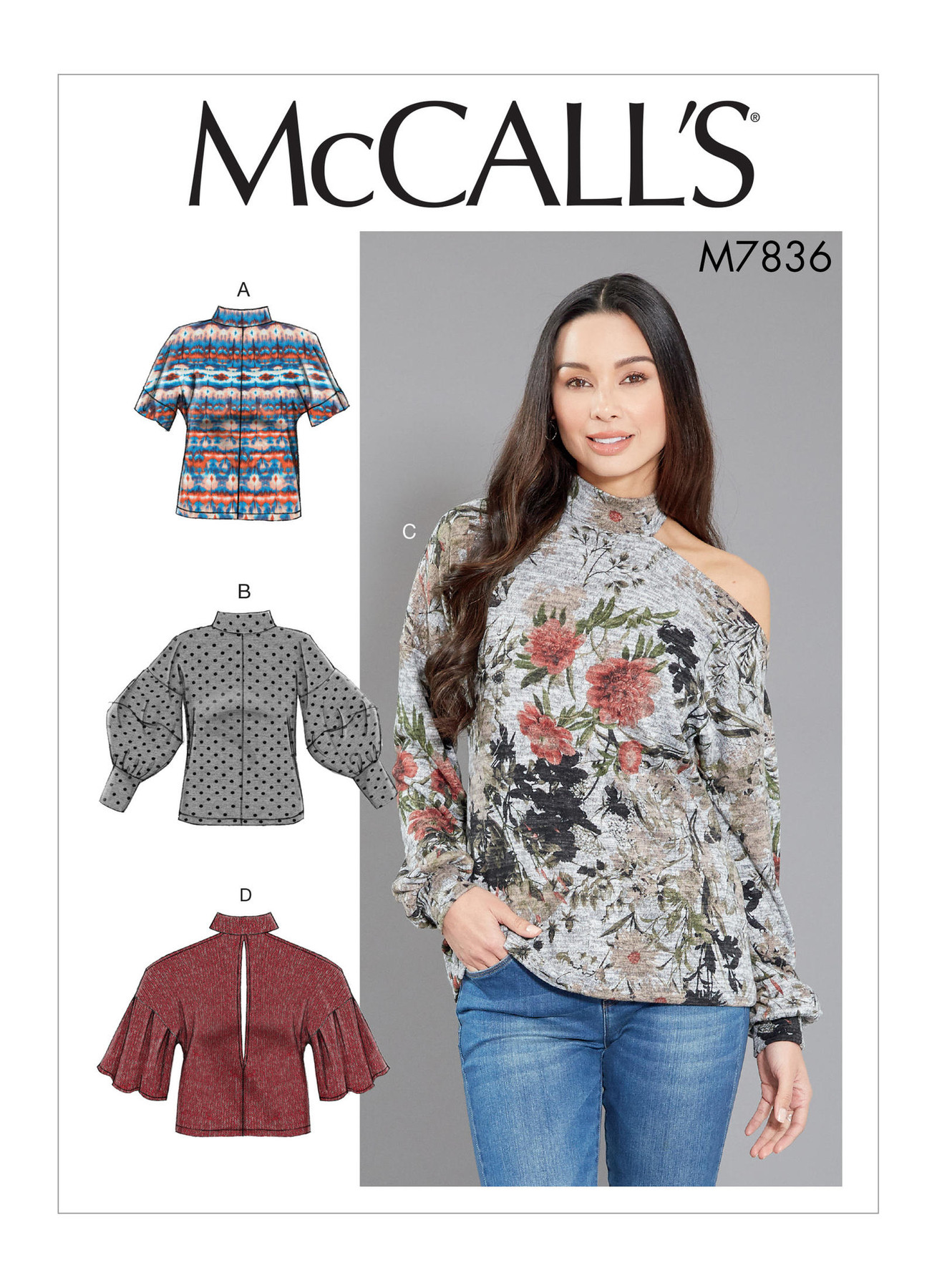 McCall’s Sewing Pattern M7836 Misses’ Tops