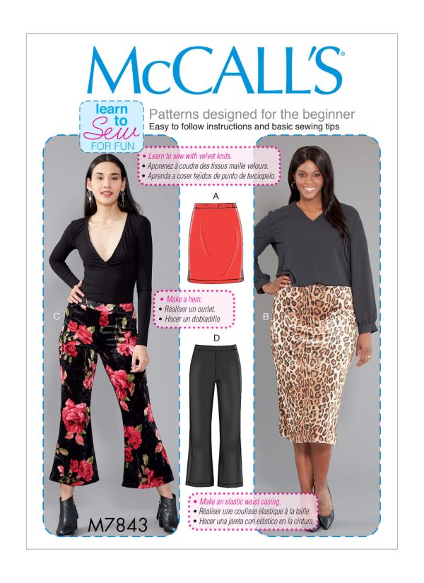 McCall's Sewing Pattern M7843 Misses'/Women's Skirts and Trousers