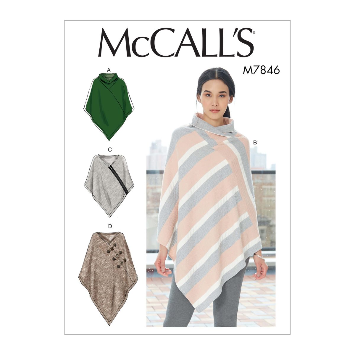McCall's Sewing Pattern M7846 Misses' Ponchos