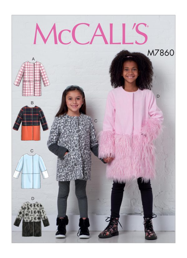 McCall's Sewing Pattern M7860 Children's and Girls' Coats