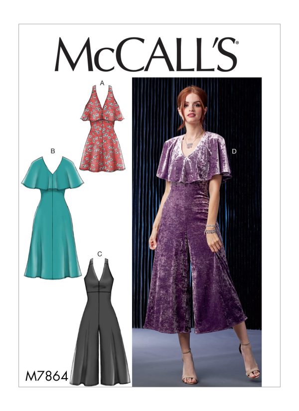 McCall's Sewing Pattern M7864 Misses'/Miss Petite Dresses and Jumpsuits