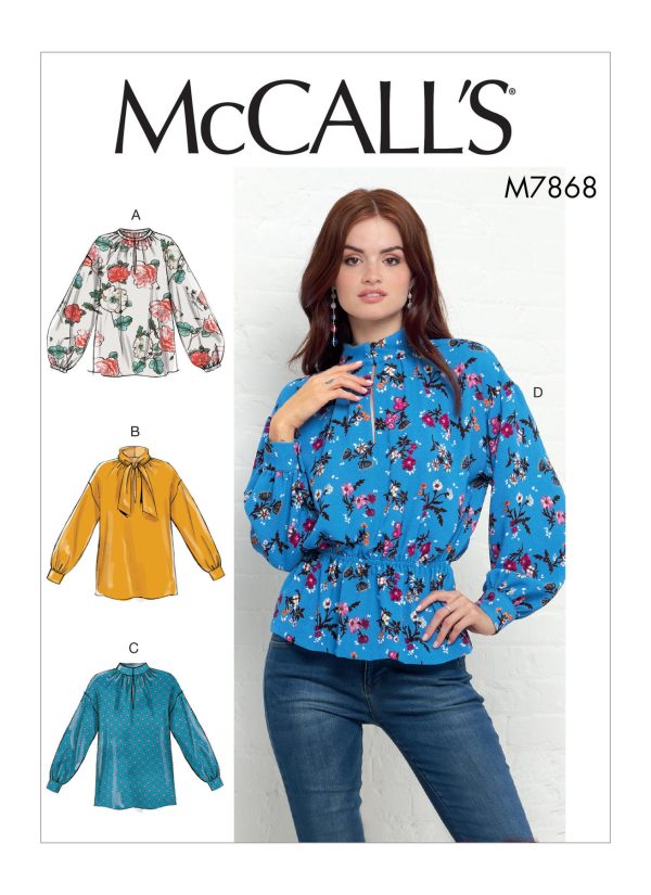 McCall's Sewing Pattern M7868 Misses' Tops