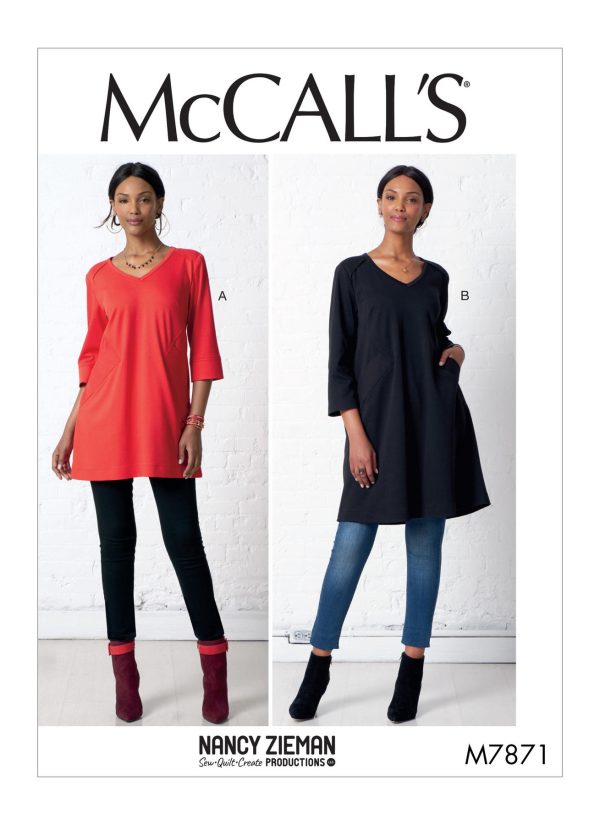 McCall's Sewing Pattern M7871 Misses' Tunic and Dress