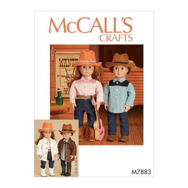 McCall's Sewing Pattern M7883 Clothes, Hat and Belt For 18" Doll