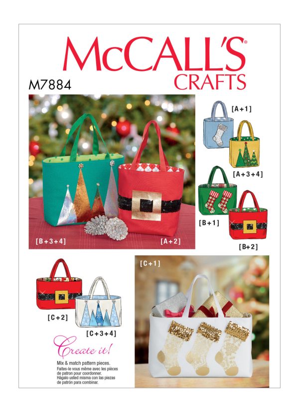 McCall's Sewing Pattern M7884 Holiday Gift Bags