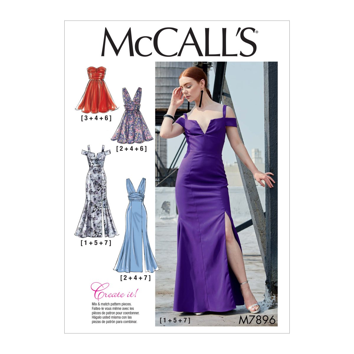 McCall's Sewing Pattern M7896 Misses' Dresses