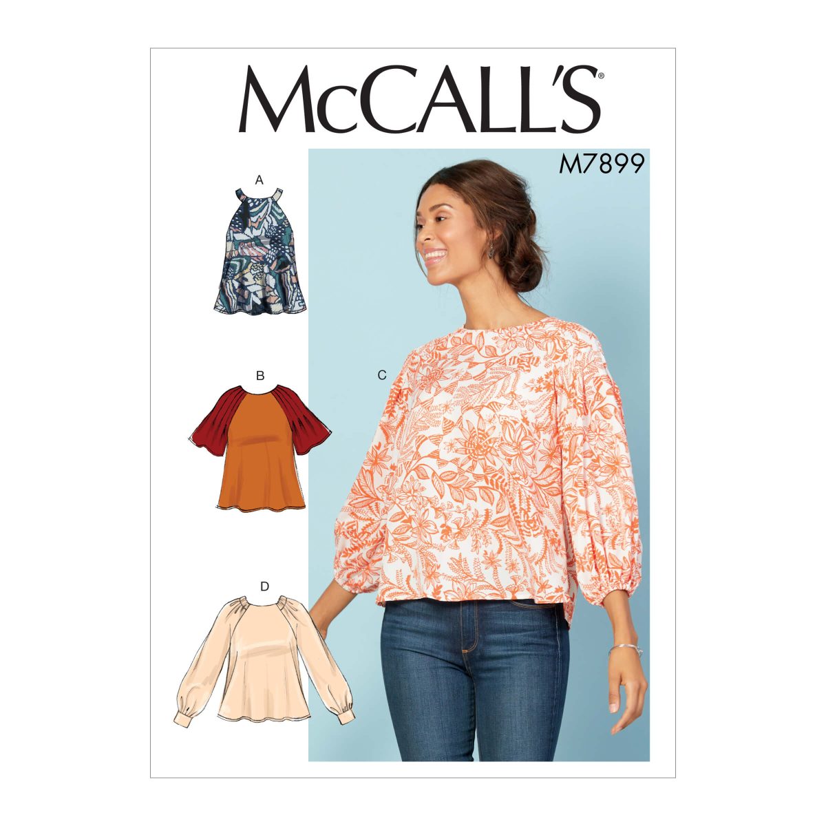 McCall's Sewing Pattern M7899 Misses' Tops