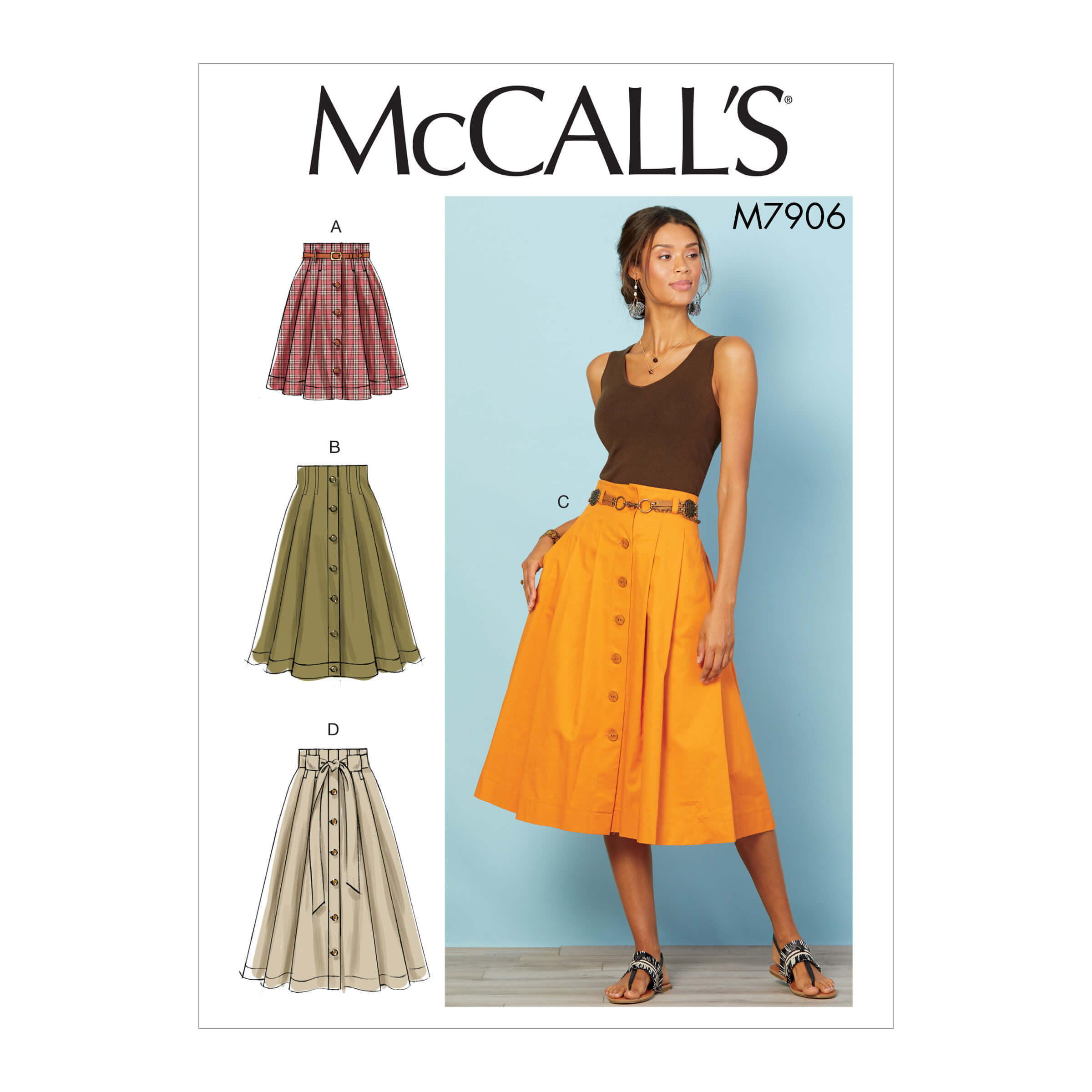 McCall’s Sewing Pattern M7906 Misses’ Skirts
