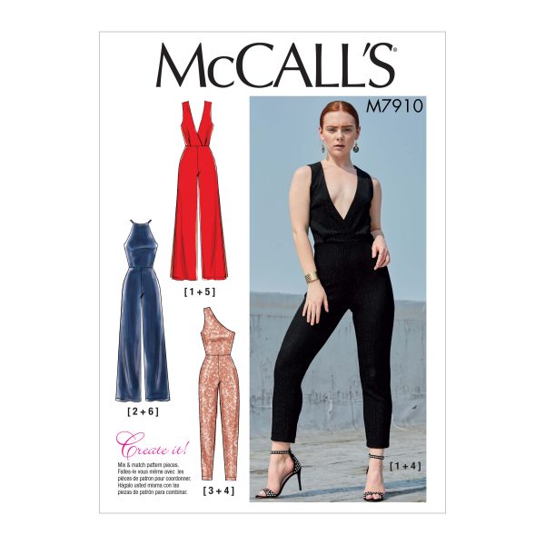 McCall's Sewing Pattern M7910 Misses' Jumpsuits