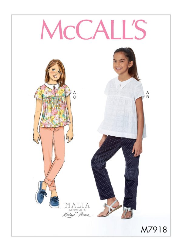 McCall's Sewing Pattern M7918 Girl's Top and Trousers